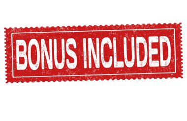 Grunge lastik damgası beyaz arka plan, vektör çizim üzerinde bonus dahil