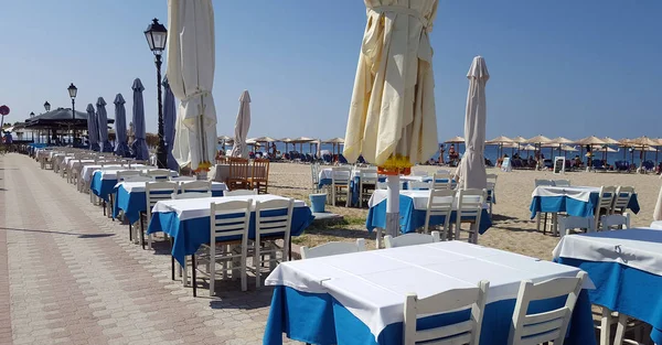 Типовий Грецький Таверна Кафе Егейського Моря Неа Skioni Регіоні Халкідіки — стокове фото