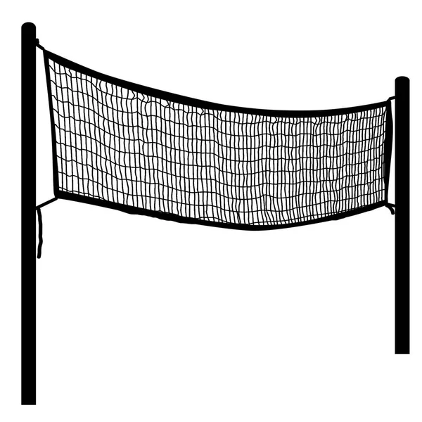 沙滩排球网在白色背景 矢量例证 — 图库矢量图片