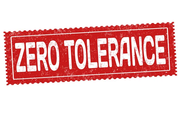 Zero Tolerance Sign Stamp White Background Vector Illustration — Stock Vector