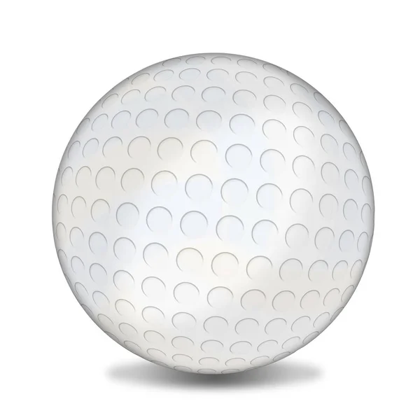 Golf Topu Beyaz Arka Planda Vektör Çizim — Stok Vektör
