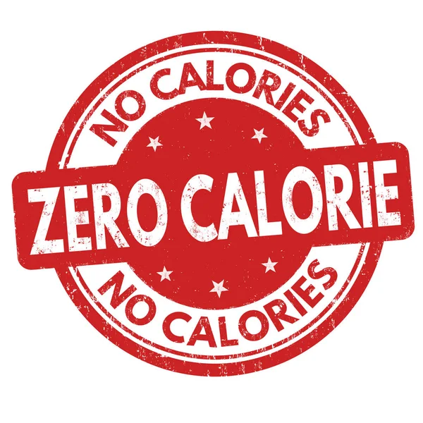 Zero Kalorii Znak Lub Pieczęć Białym Tle Ilustracji Wektorowych — Wektor stockowy