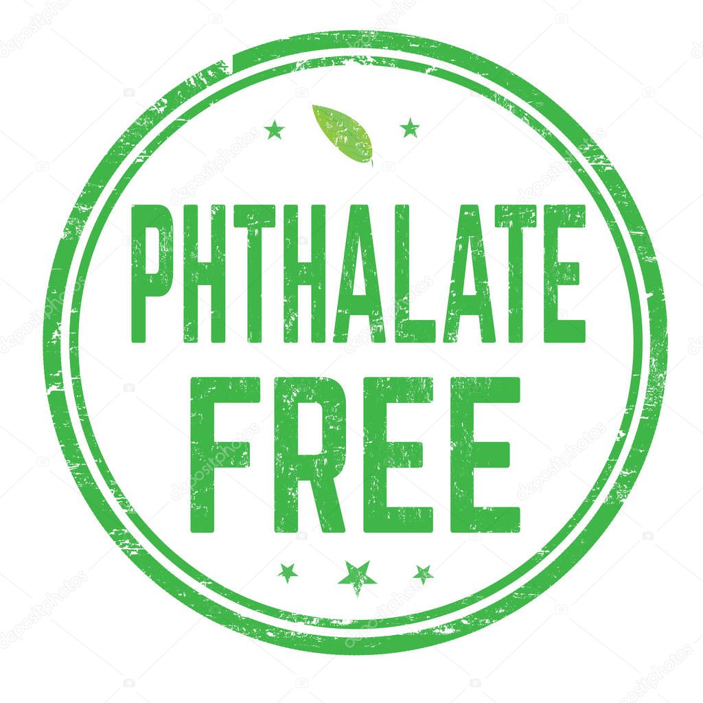 Phthalate free sign or stamp on white background, vector illustration
