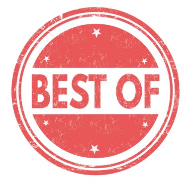 En iyi işareti veya beyaz arka plan, vektör çizim damgası