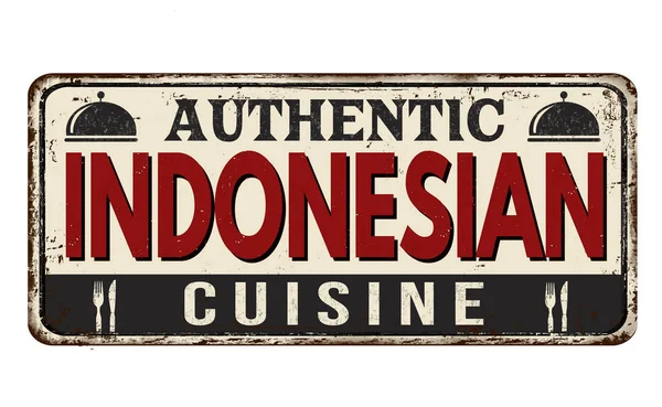 Auténtica Muestra Metal Oxidado Vintage Cocina Indonesia Sobre Fondo Blanco — Vector de stock