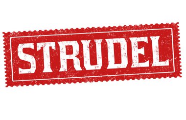 Strudel işareti veya beyaz arka plan, vektör çizim damgası
