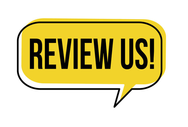 Обзор нас речи пузырь на белом фоне, векторные иллюстрации
