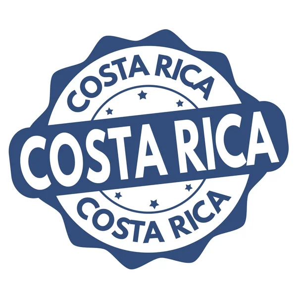 Costa Rica Assina Carimba Fundo Branco Ilustração Vetorial — Vetor de Stock