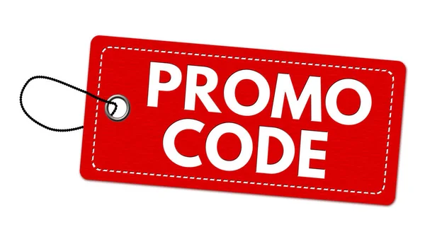 Promo Code Label Price Tag White Background Vector Illustration — Stock Vector