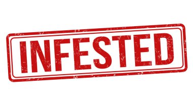 Musallat işareti veya beyaz arka plan, vektör çizim damgası