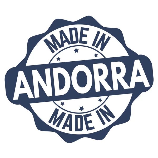 Made Andorra Sign Stamp White Background Vector Illustration — Stock Vector