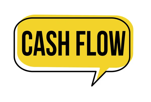 Cash Flow Speech Bubble White Background Vector Illustration — Stock Vector