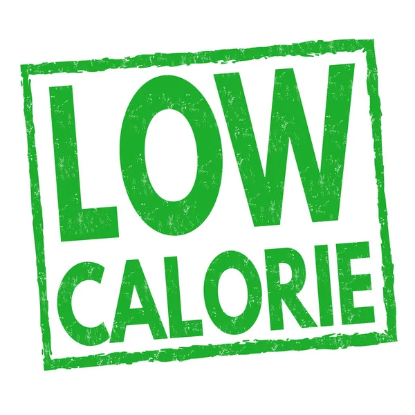 Düşük Kalorili Işareti Veya Beyaz Arka Plan Vektör Çizim Damgası — Stok Vektör