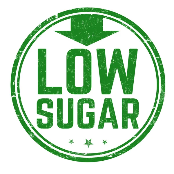 低糖の記号または白い背景 ベクトル イラストのスタンプ — ストックベクタ