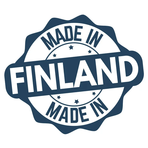 Made Finland Sign Stamp White Background Vector Illustration — Stock Vector