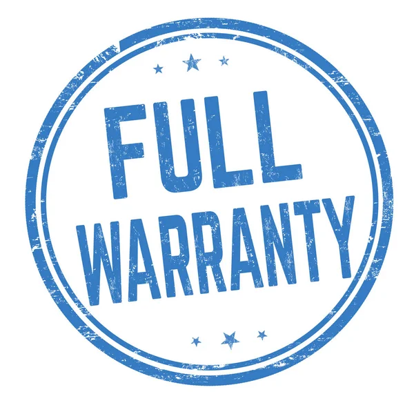 Full Warranty Sign Stamp White Background Vector Illustration — Stock Vector