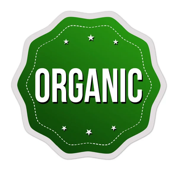 Organic Label Sticker White Background Vector Illustration — Stock Vector