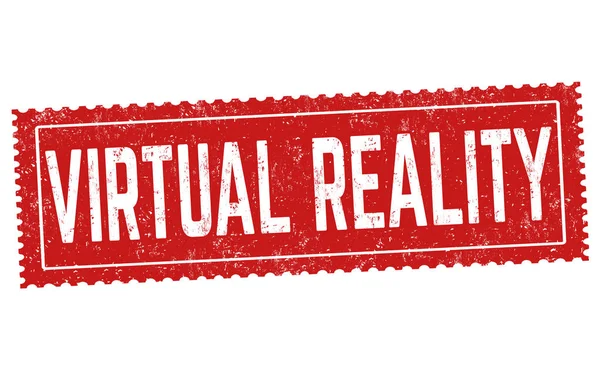 Sinal Realidade Virtual Carimbo Fundo Branco Ilustração Vetorial — Vetor de Stock