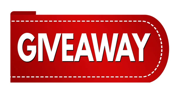 Giveaway Banner Design Fundo Branco Ilustração Vetorial —  Vetores de Stock