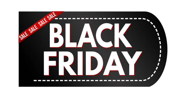 Black Friday Sale Banner Design White Background Vector Illustration — Stock Vector