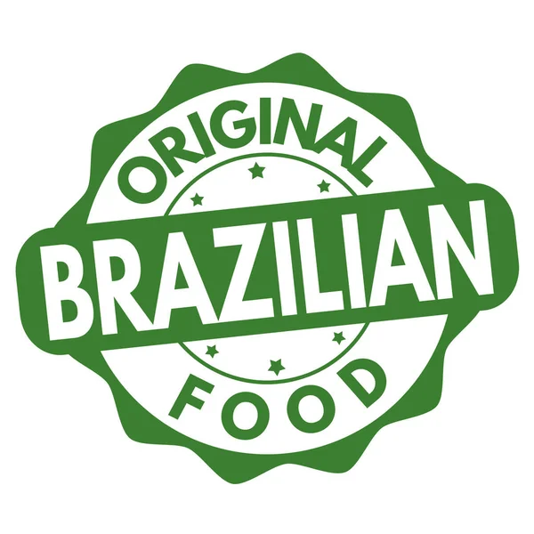 stock vector Original brazilian food sign or stamp on white background, vector illustration