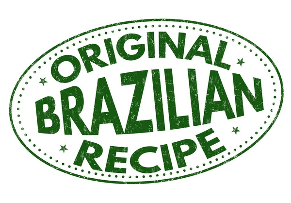 Original Brasilianisches Rezeptschild Oder Stempel Auf Weißem Hintergrund Vektorillustration — Stockvektor