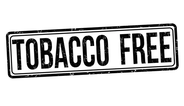 Tabakfreies Zeichen Oder Stempel Auf Weißem Hintergrund Vektorabbildung — Stockvektor