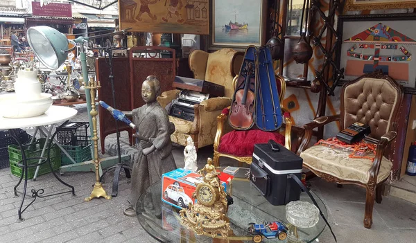 Atenas Grécia Novembro 2018 Antiguidades Venda Famoso Mercado Pulgas Atenas — Fotografia de Stock