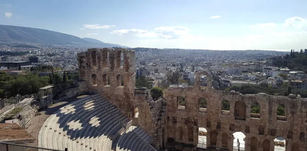 Teatru Herodion Atticus Pod Ruinami Akropolu Atenach Grecja — Zdjęcie stockowe