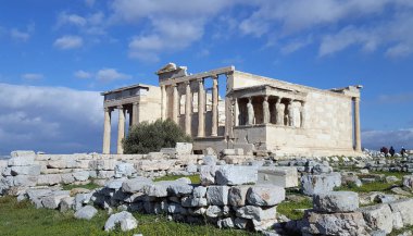 Erechtheion Tapınağı ve Akropol, Atina, Yunanistan, Athene Tapınağı kalıntıları