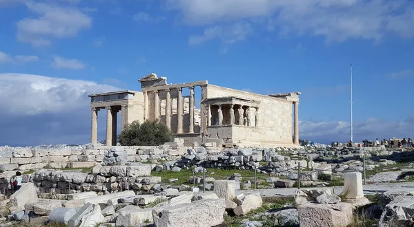 Erechtheion Tapınağı ve Akropol, Atina, Yunanistan, Athene Tapınağı kalıntıları