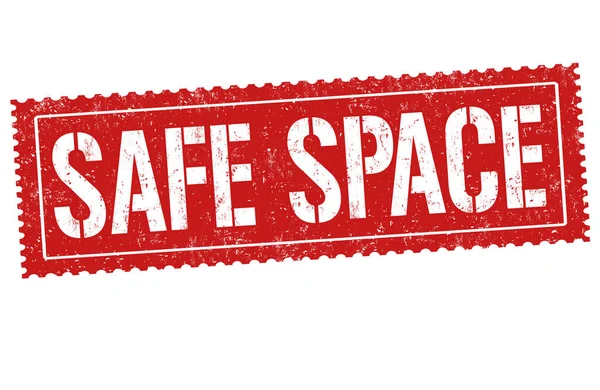 安全な空間の記号または白い背景 ベクトル イラストのスタンプ — ストックベクタ