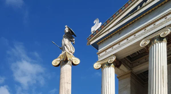 Estátua Deusa Athina Academia Atenas Grécia — Fotografia de Stock