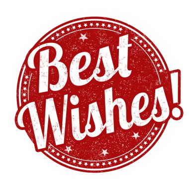 En iyi işareti veya damga beyaz zemin üzerine, vektör çizim dilek