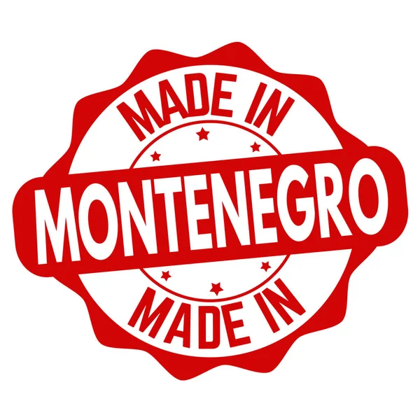 Made Montenegro Sign Stamp White Background Vector Illustration — Stock Vector