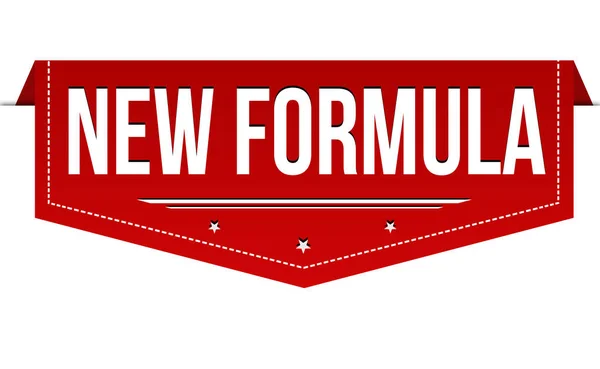 Nuova Formula Banner Design Sfondo Bianco Illustrazione Vettoriale — Vettoriale Stock