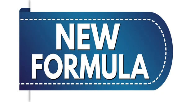 Nuova Formula Banner Design Sfondo Bianco Illustrazione Vettoriale — Vettoriale Stock