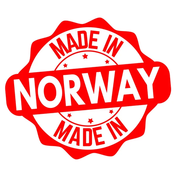 Made Norway Sign Stamp White Background Vector Illustration — Stock Vector