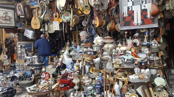 Atenas Grécia Janeiro 2019 Antiguidades Venda Famoso Mercado Pulgas Atenas — Fotografia de Stock