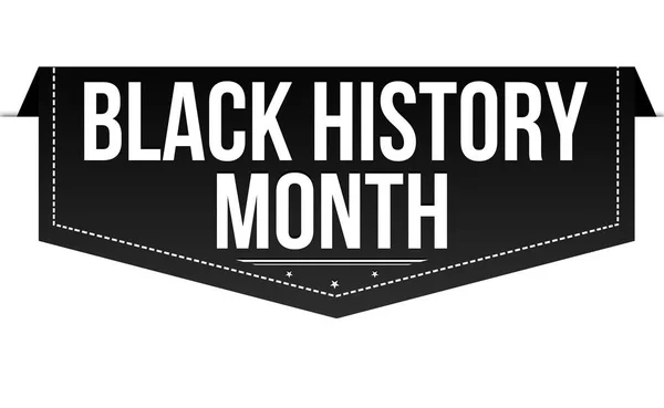 Mois Histoire Noire Conception Bannière Sur Fond Blanc Illustration Vectorielle — Image vectorielle