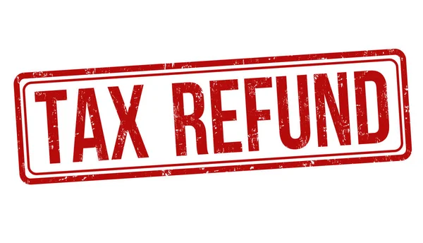 税の払い戻しの記号または白い背景 ベクトル イラストのスタンプ — ストックベクタ