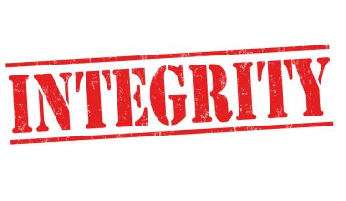 Bütünlük işareti veya beyaz arka plan, vektör çizim damgası