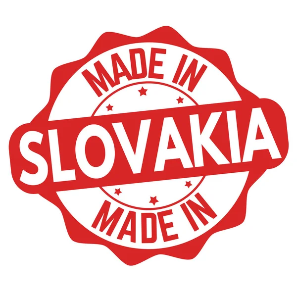 Made Slovakia Sign Stamp White Background Vector Illustration — Stock Vector