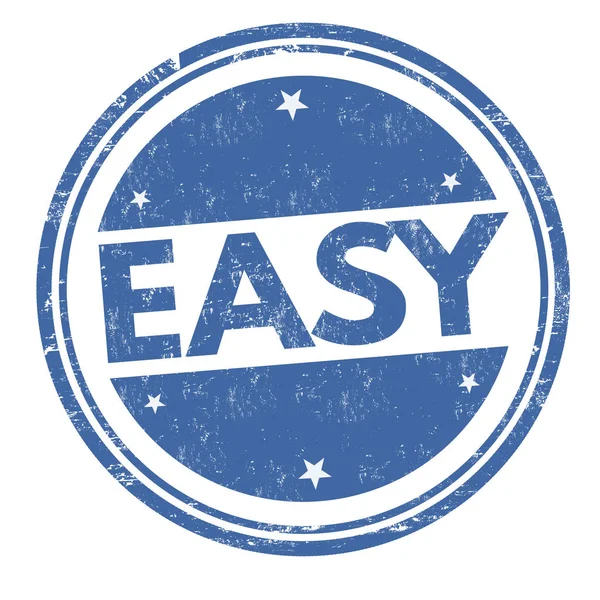 Easy Sign Stamp White Background Vector Illustration — Stock Vector