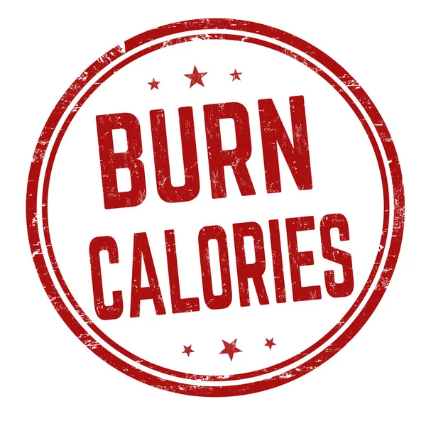 Burn Calories Sign Stamp White Background Vector Illustration — Stock Vector