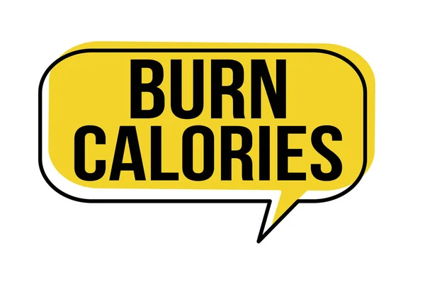Burn Calories Speech Bubble White Background Vector Illustration — Stock Vector