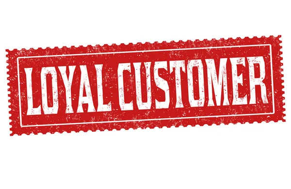 Loyal Customer Sign Stamp White Background Vector Illustration — Stock Vector