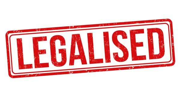 Legalised Sign Stamp White Background Vector Illustration — Stock Vector