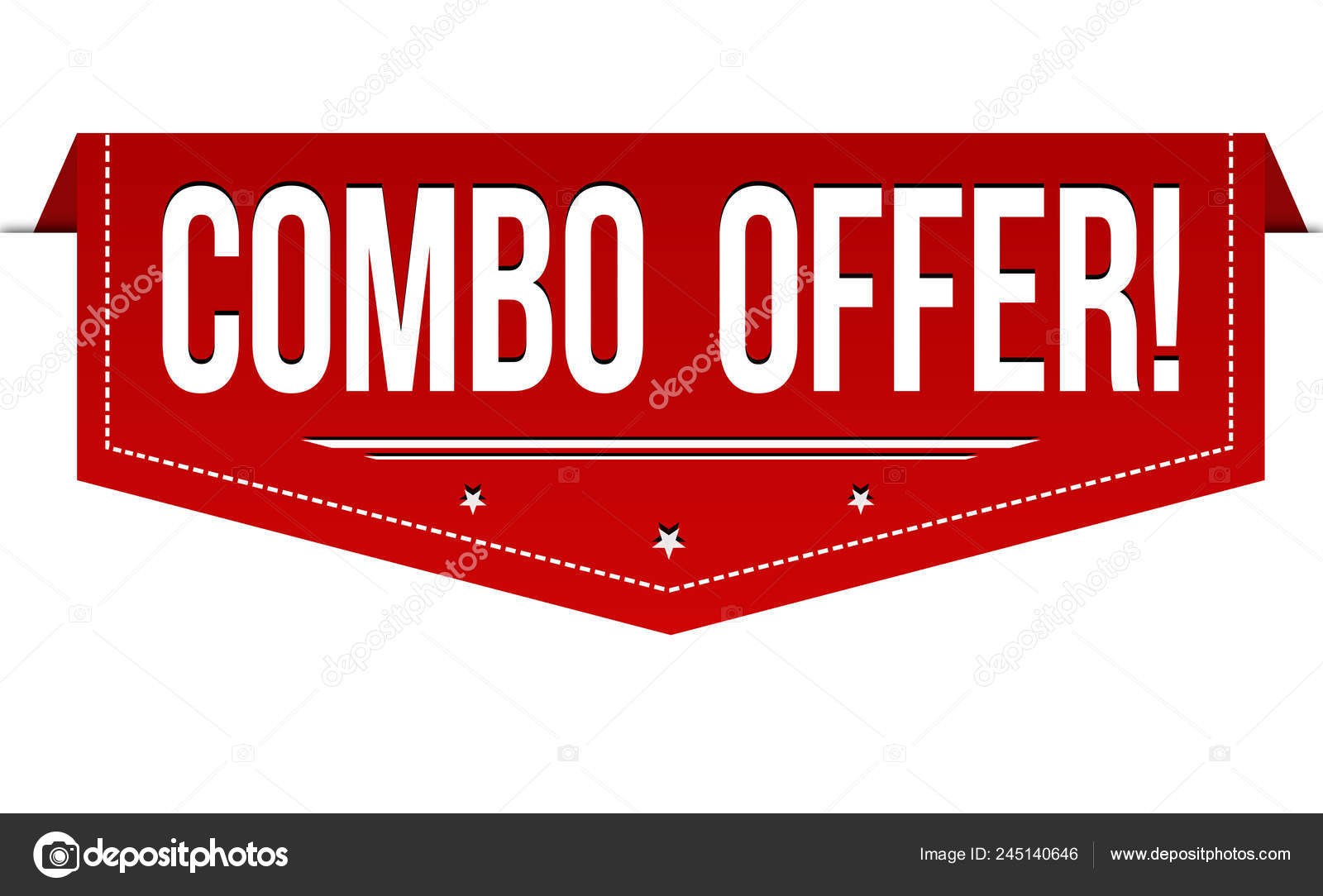 Combo Offer Banner Design White Background Vector Illustration