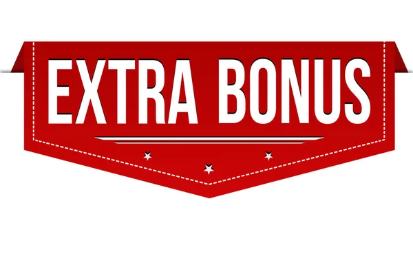 Extra Bonus Banner Design White Background Vector Illustration — Stock Vector